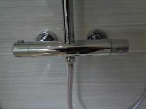 Wall mounted thermostatic shower controller