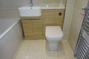 Tavistock Match 1000mm combined toilet and basin with semi countertop & back to wall toilet pan
