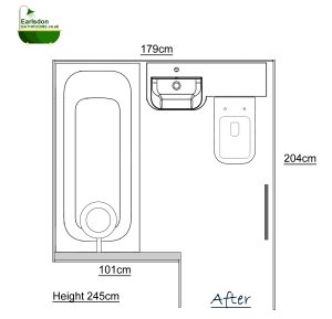 New bathroom design with tavistock match vanity basin and toilet unit