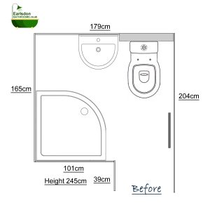Original bathroom design layout