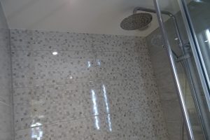 Feature tiled shower wall