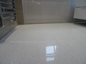Quartz white bathroom floor Covenry