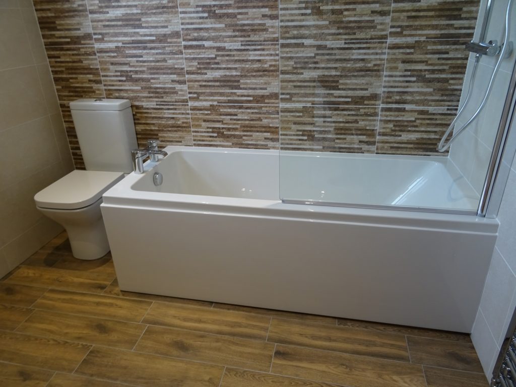 Bathroom Warwick with Featured Tile Wall Earlsdon Bathrooms