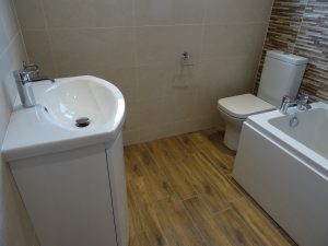 Bathroom Warwick with Tavistock Tempo Basin, toilet and bath  