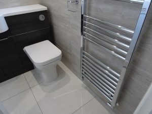 Fitted shower room Coventry with Chrome towel rail