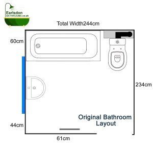 Original Bathroom design and layout in Warwick