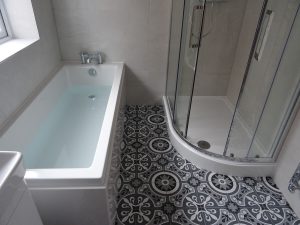 Bathroom with Bath and Shower Cubbington Road Leamington Spa
