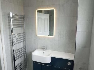 Bathroom Fitted with Tavistock Aster Slim Led Mirror 700mm by 500mm