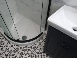 Shower Room Coventry 1200mm by 800mm single door Kudos Pinnacle 8 in Black shower enclosure 
